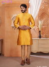 Yellow Colour Latest Fancy Designer Party And Function Wear Traditional Jacquard Silk Kurta Churidar Pajama Redymade Collection 19005